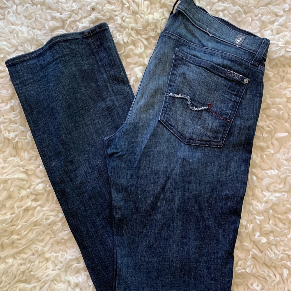 7 for all mankind rhinestone pocket jeans